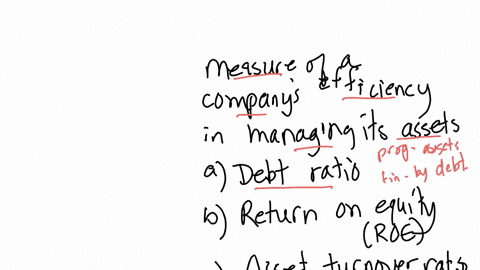 which-of-the-following-is-a-measure-of-a-companys-efficiency-in-managing-its-assetsa-debt-ratiob-return-on-equity-roec-asset-turnover-ratiod-price-to-earnings-pe-ratio