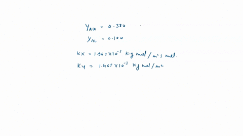 solute-a-is-absorbed-from-the-gas-mixture-a-and-b-in-a-wetted-well-tower-with-liquid-flowing-down-the-column-walls-at-a-certain-point-in-the-column-the-bulk-gas-concentration-is-yag-0480-mol-57671