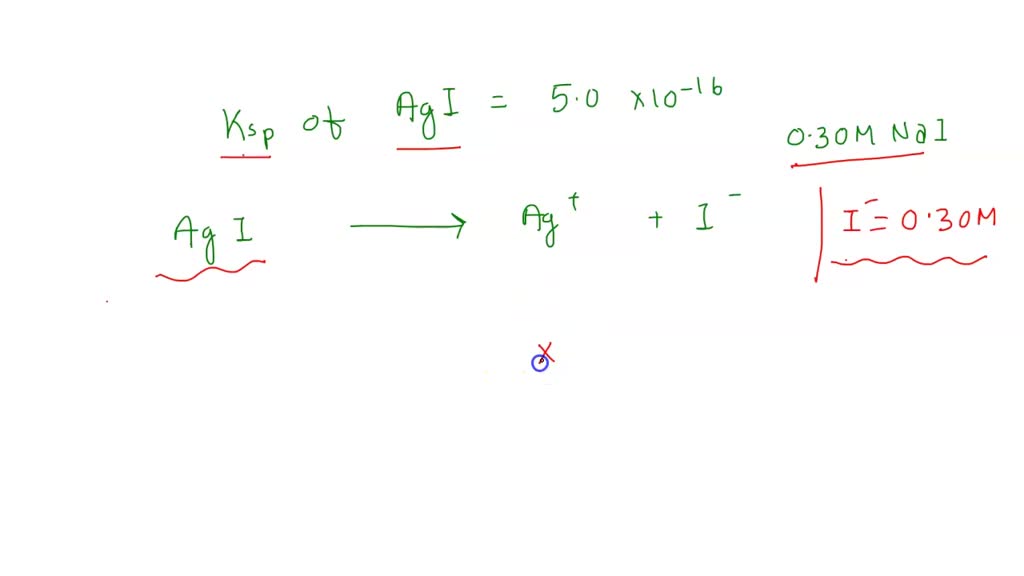 SOLVED The Ksp of AgI is 1.5 10 16. Calculate the solubility