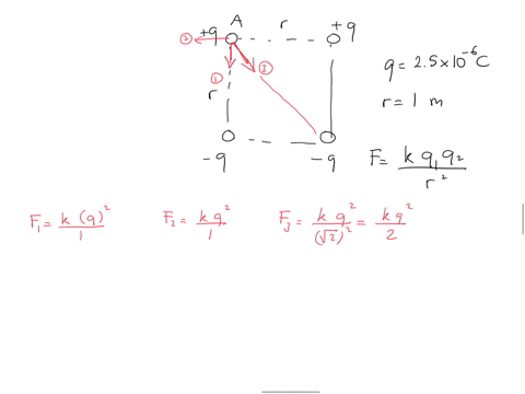 3-four-point-charges-two-with-q250-times-10-6-mathrmc-and-two-with-q-250-times-10-6-mathrmc-are-situated-at-the-corners-of-a-square-of-side-100-mathrmm-as-shown-find-the-resultant-force-that-the-cha-2
