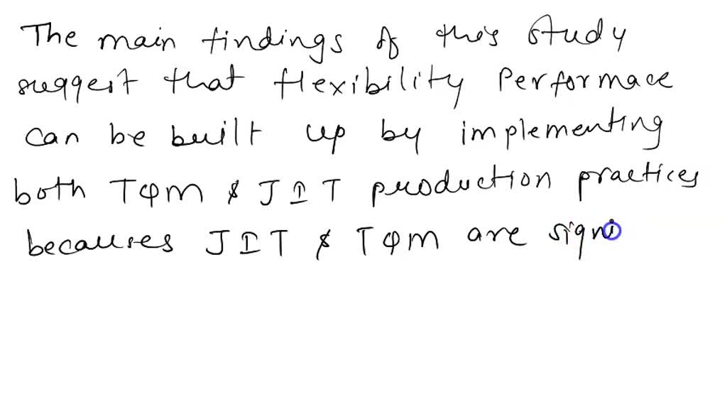 SOLVED Describe the meaning of waste in JIT, how do TQM add their role
