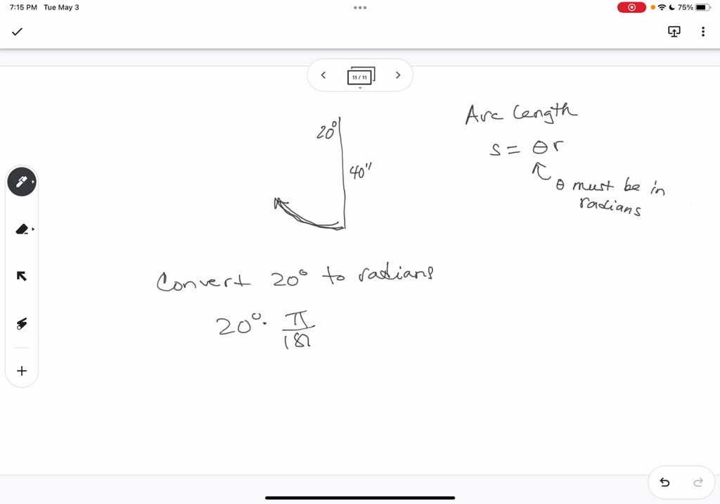 SOLVED A pendulum swings through an angle of 20^∘ each second. If the
