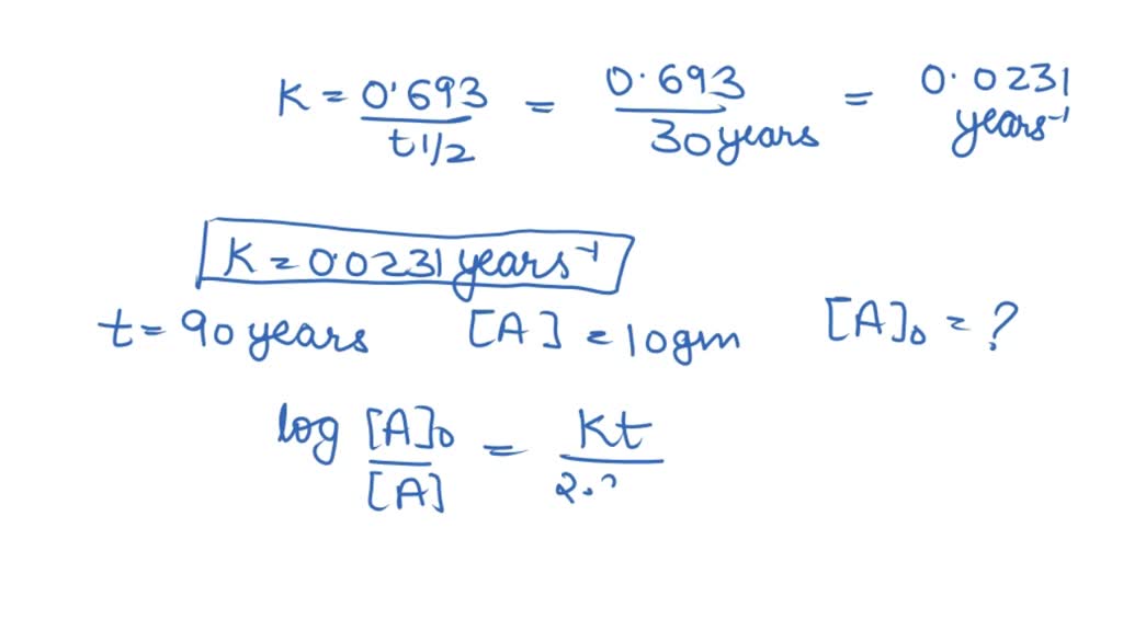 SOLVED The cesium137 nuclide has a halflife of 30 years. After 90