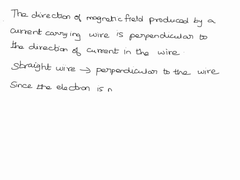 a-long-straight-wire-carries-a-heavy-current-the-electron-travelling-parallel-to-the-wire-in-the-opposite-direction-to-the-current-the-electron-experiences-a-force-f-when-its-distance-from-t-97972