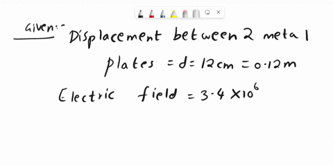 two-very-large-charged-parallel-metal-plates-are-130-cm-apart-and-produce-a-uniform-electric-field-of-340106-nc-between-them-a-proton-is-fired-perpendicular-to-these-plates-with-an-initial-s-32276