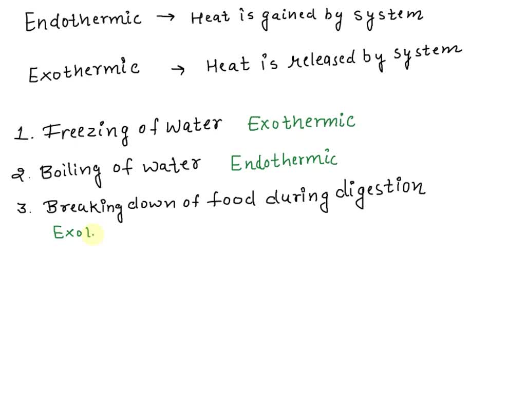 SOLVED Be sure to answer all parts Classify each process as exothermic or endothermic