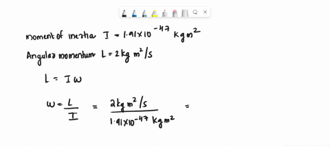 the-moment-of-inertia-of-an-h2o-molecule-about-an-axis-bisecting-the-hoh-angle-is-191-1047-kg-m2-its-minimum-angular-momentum-about-that-axis-other-than-zero-is-2-in-classical-terms-how-many-31159