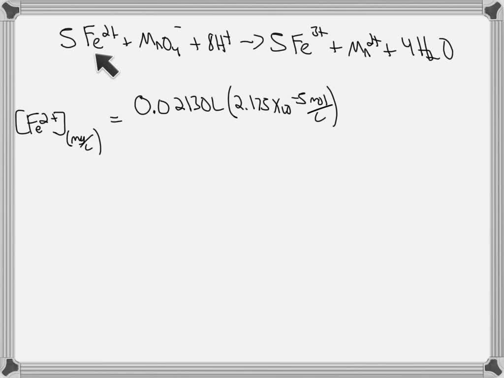 SOLVED The iron content of drinking water can be measured by titration