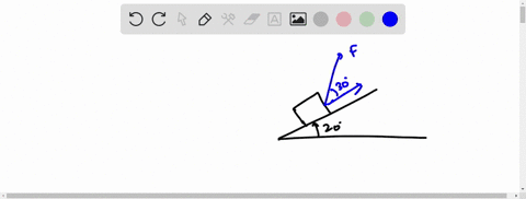 a-man-is-dragging-a-trunk-up-the-loading-ramp-of-a-movers-truck-the-ramp-has-a-slope-angle-of-200circ-and-the-man-pulls-upward-with-a-force-overrightarrowf-whose-direction-makes-an-angle-of-300circ--2