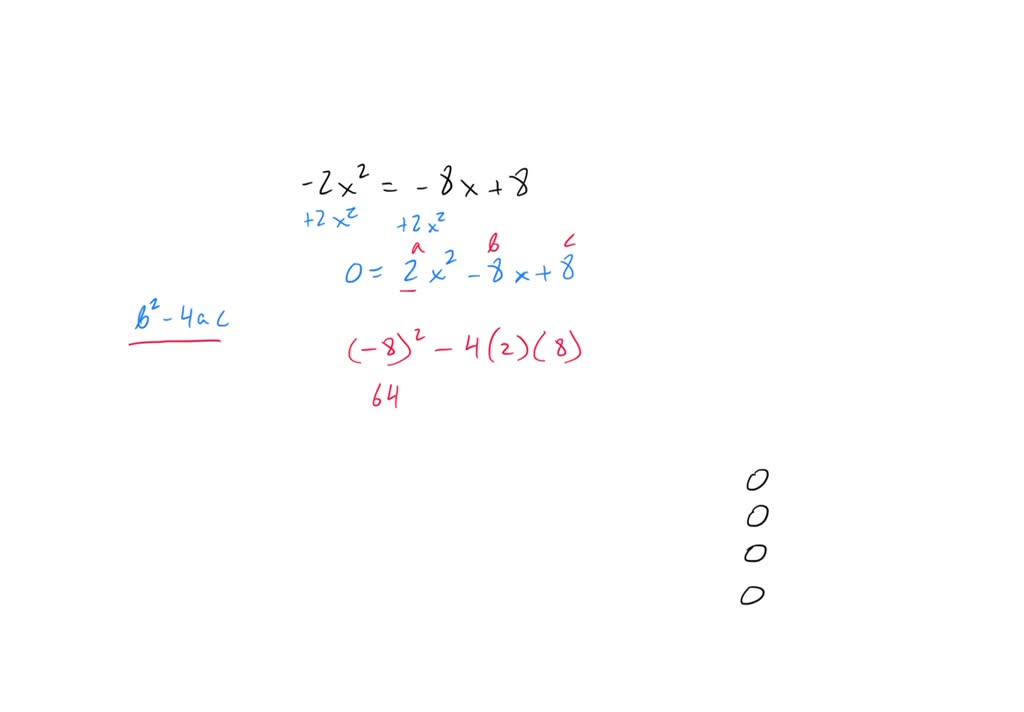 SOLVED: What is the value of the discriminant of the quadratic equation ...