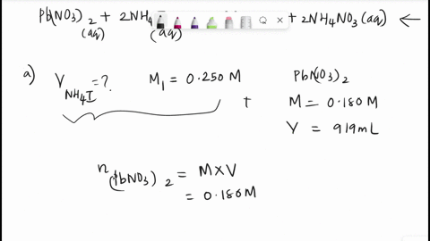 leadii-nitrate-and-ammonium-iodide-react-to-form-leadii-iodide-and-ammonium-nitrate-according-to-the-reaction-pbno32aq2nh4iaqpbi2s2nh4no3aq-awhat-volume-of-a-0250-m-nh4i-solution-is-required-72339