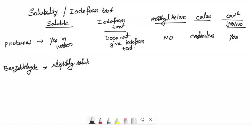 SOLVED 4th Benedict's Test Solubility; Iodoform Test, Iodoform Methyl SOLVED 4th Benedict's Test Solubility; Iodoform Test, Iodoform Methyl