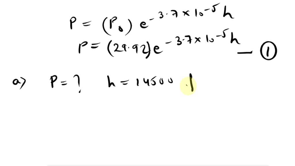 SOLVED The rate at which barometric pressure decreases with altitude