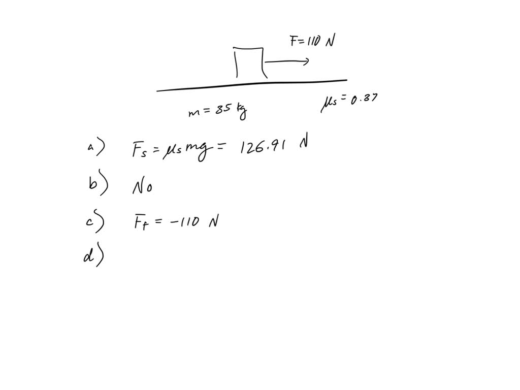 SOLVED: A worker pushes horizontally on a 35 kg crate with a force of ...