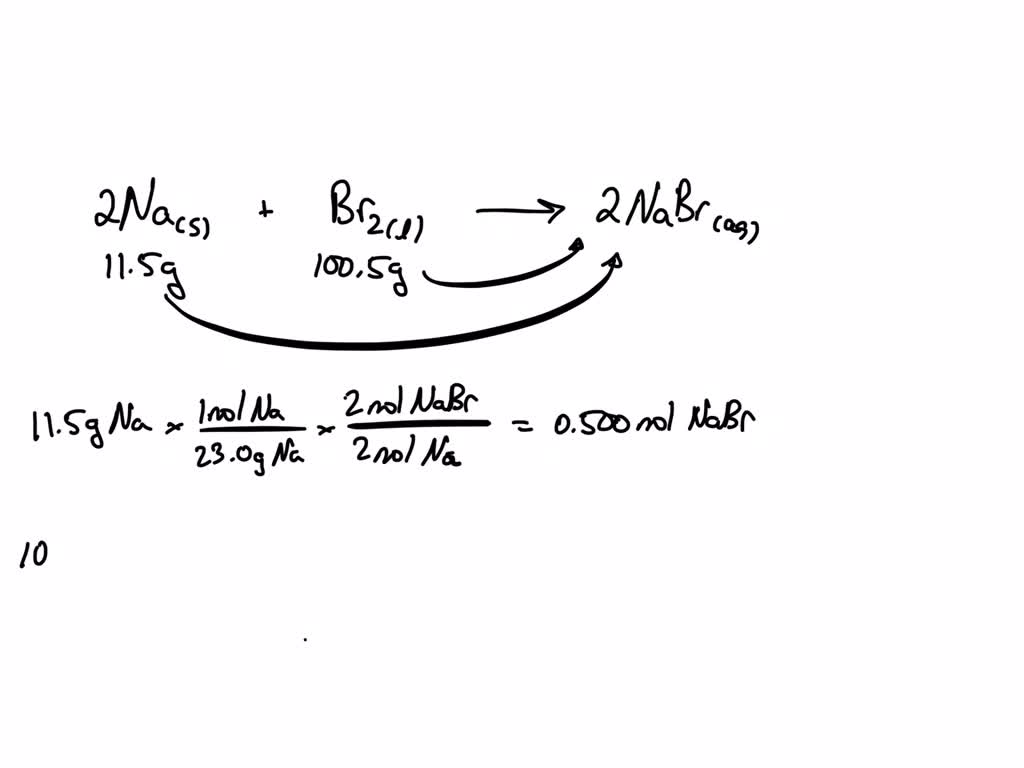 SOLVED Enter your answer in the provided box Sodium metal reacts with liquid bromine to form