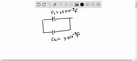 a-circuit-contains-two-capacitors-in-parallel-with-capacitances-c-15-10-9f-cz-30-x-10-f-the-first-capacitor-has-voltage-drop-of-2-volts-therefore-the-voltage-drop-across-the-second-capacitor-31507