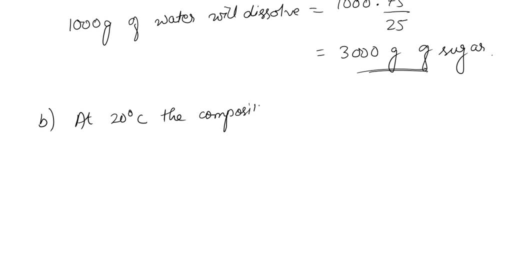 SOLVED Consider the sugar water phase diagram. How much sugar will