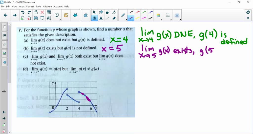 SOLVED: For the function g whose graph is shown, find a number a that ...