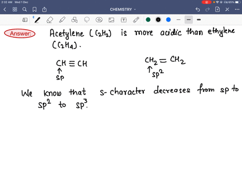 which-of-the-following-concepts-can-be-used-to-explain-the-difference-in-acidity-between-acetylene-c2hz-and-ethylene-czha-hybridization-inductive-effect-resonance-size-48907