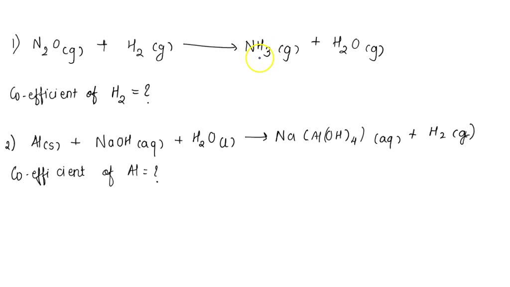 SOLVED: a. When the following equation is balanced using the smallest ...