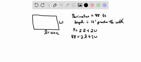 the-perimeter-of-a-garden-is-88-feet-the-length-is-12-feet-greater-than-the-width-part-a-select-two-equations-that-make-a-system-of-equations-that-you-could-use-to-find-the-dimensions-of-the-01126
