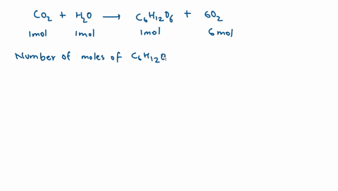 how-many-moles-of-c6h12o6-are-formed-when-250-mole-of-co2-is-consumed-in-the-reaction-co2-h2o-c6h12o6-6o2-41795