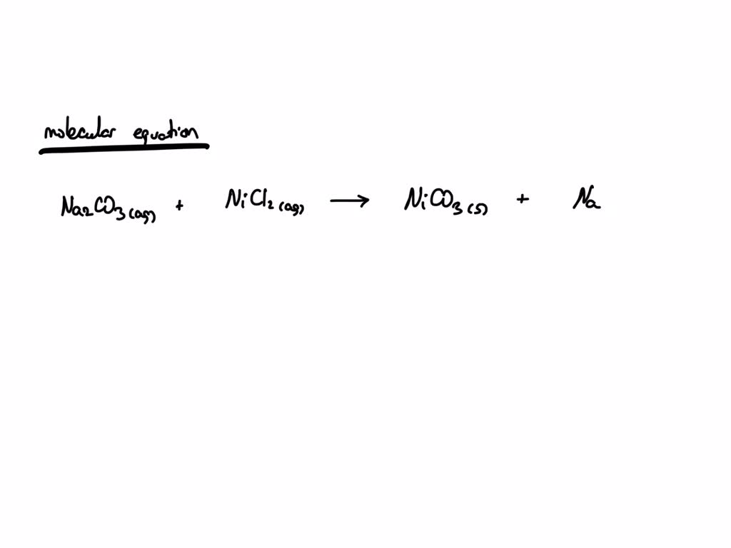 SOLVED: Complete and balance the molecular equation for the reaction of ...