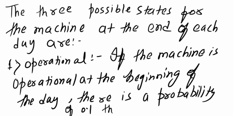 a-manufacturer-has-a-machine-that-when-operational-at-the-beginning-of-a-day-has-a-probability-of-01-of-breaking-down-sometime-during-the-day-when-this-happens-the-repair-is-done-the-next-da-01782