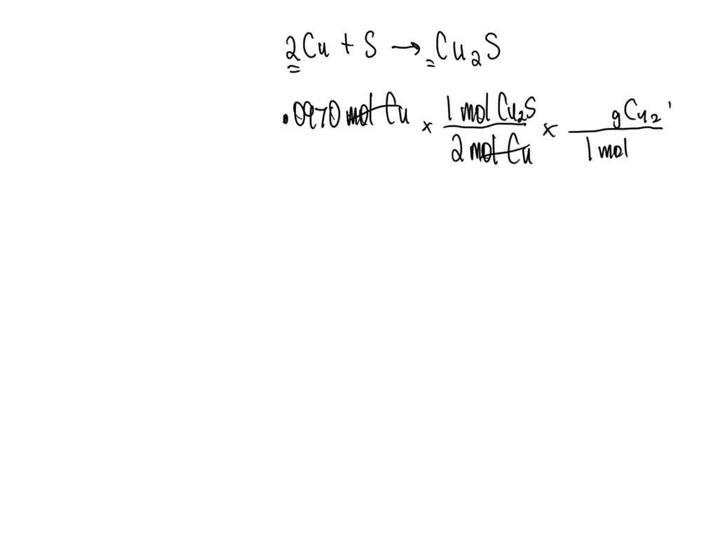 SOLVED When copper is heated with an excess of sulfur, copper(I