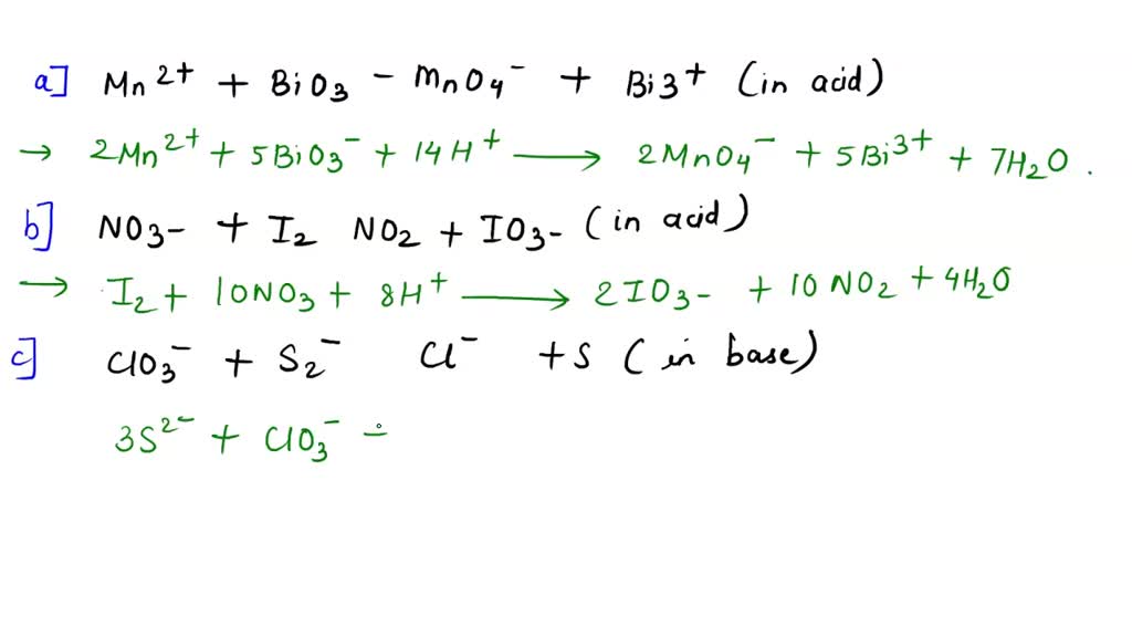 SOLVED: Redox Reactions Oxidation states (oxidation number) changes in ...