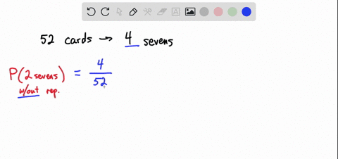 assume-that-2-cards-are-drawn-from-a-standard-52-card-deck-find-the-following-probabilities-a-assume-the-cards-are-drawn-without-replacement-find-the-probability-of-drawing-2-sevens-b-assume-62808