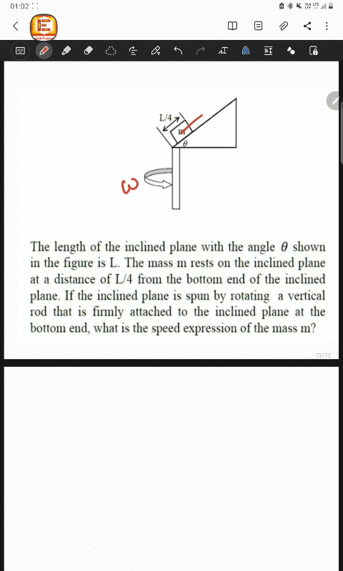 The length of the inclined plane with the angle 0 shown in...