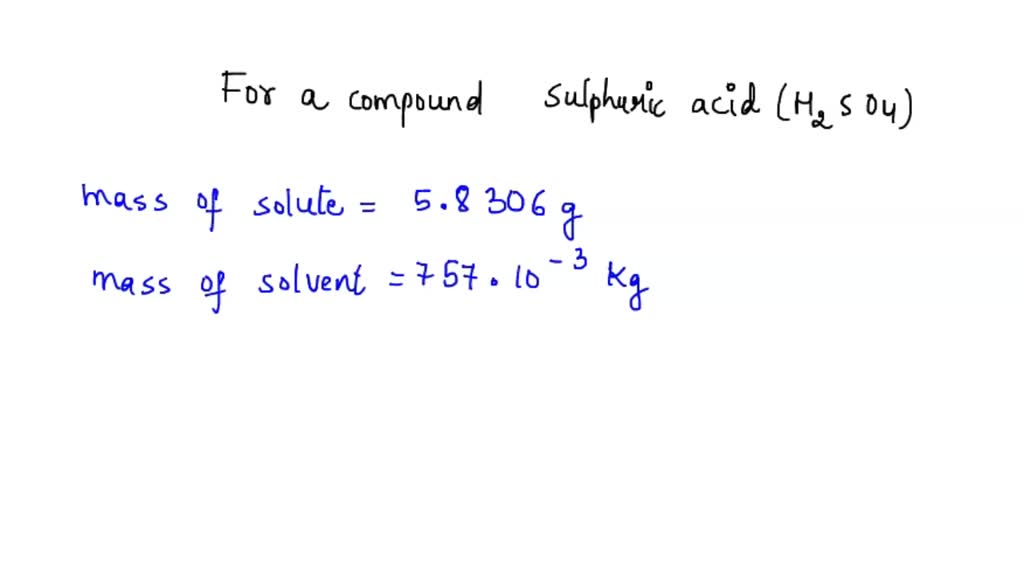 SOLVED A concentrated sulfuric acid solution is 65.0 H2SO4 by mass