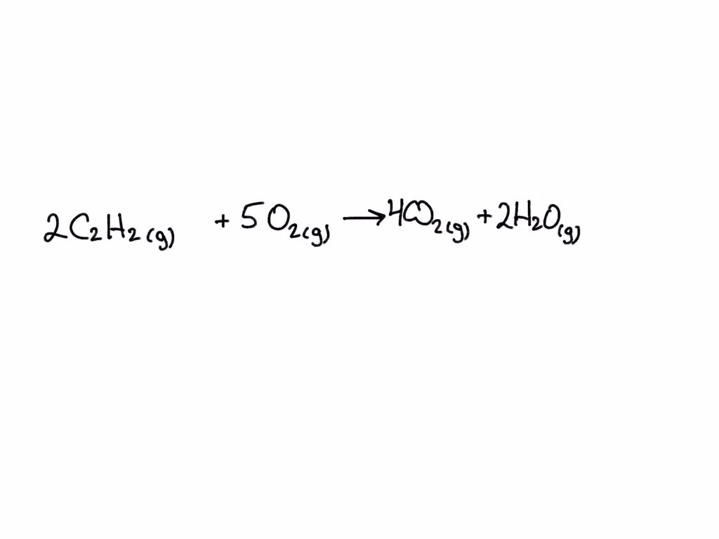 SOLVED: 52.0 g of acetylene gas, C2H2, is burned in oxygen. 4989 kJ of ...