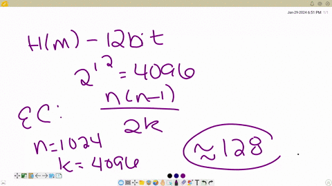 suppose-that-boldsymbolhboldsymbolm-is-a-secure-hash-function-that-generates-a-12-bit-output-a-how-many-collisions-would-you-expect-to-find-if-you-hash-mathbf1-0-2-4-randomly-selected-messages-b-what