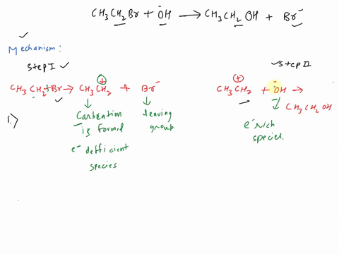 there-are-two-proposed-mechanisms-for-the-reaction-ch3ch2br-oh-ch3ch2oh-br-mechanism-1-step-1-ch3ch2br-ch3ch2-br-mechanism-2-step-1-ch3ch2br-oh-ch3ch2oh-br-step-2-ch3ch2-oh-ch3ch2oh-a-what-i-36184