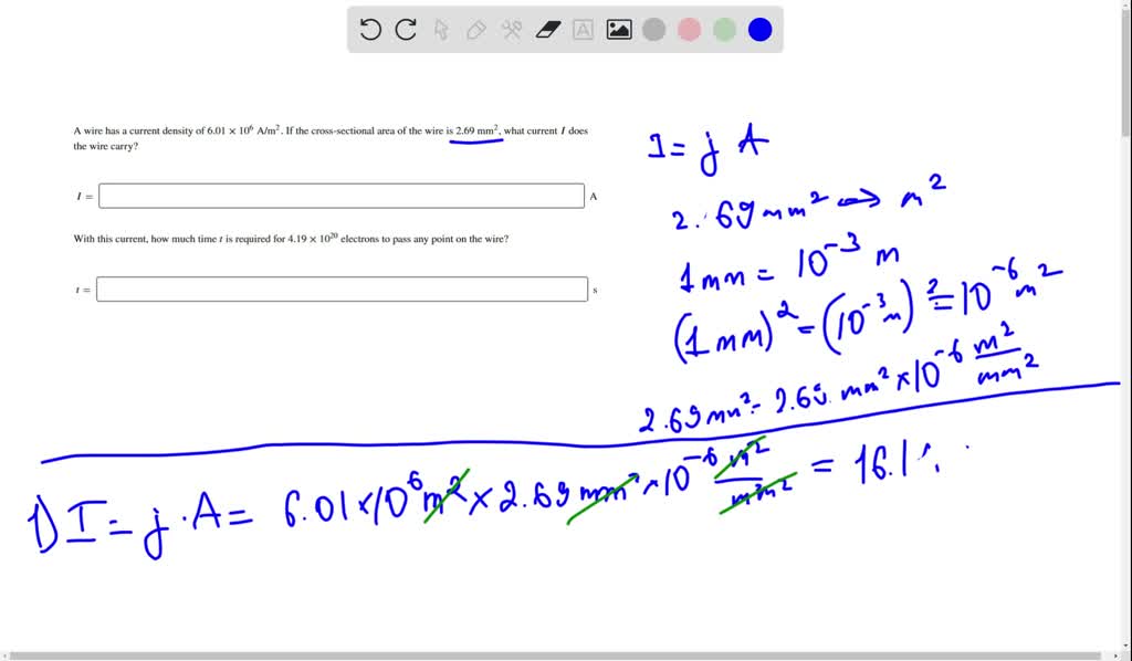 Answered: A wire has a current density of…