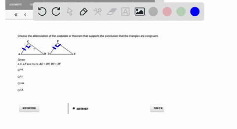 choose-the-abbreviation-of-the-postulate-or-theorem-that-supports-the-conclusion-that-the-triangles-are-congruent-given-c-f-are-rts-ac-df-bc-ef-soooo-t-mobile-lte-234-pm-seeo-owschoolscom-od-09978