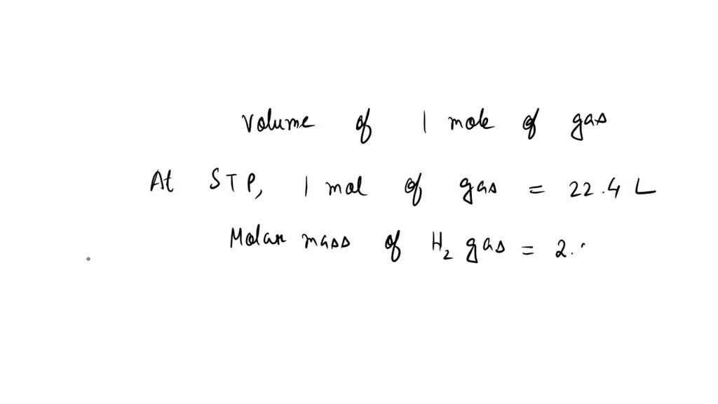 Solved Write A Definition Of The Term Molar Volume Determine The Molar Volume Of Hydrogen 0846