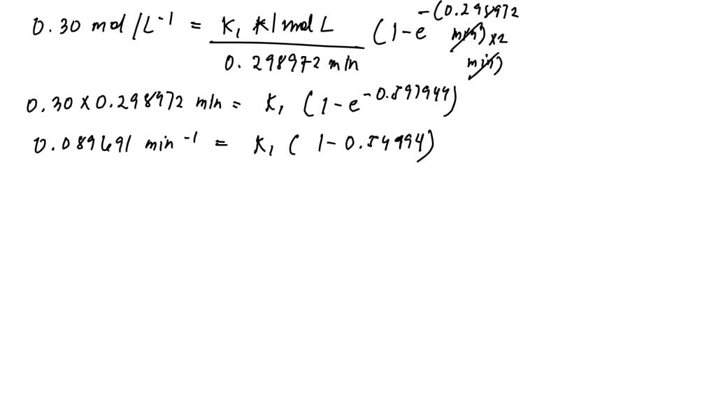 SOLVED: A 1-L batch reactor is used to determine the rate constants for ...