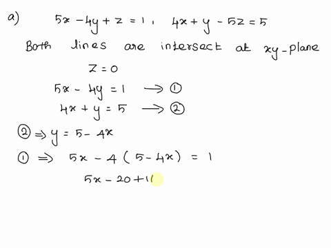 consider-the-following-planes-4y-2-1-4x-y-s2-5-a-find-parametric-equations-for-the-line-of-intersection-of-the-planes_-use-the-parameter-xt-yt-zt-b-find-the-angle-between-the-planes_-round-v-49535