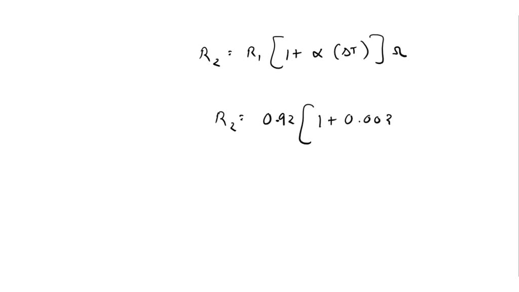SOLVED The resistance of a copper wire is (0.92 0) at a temperature of