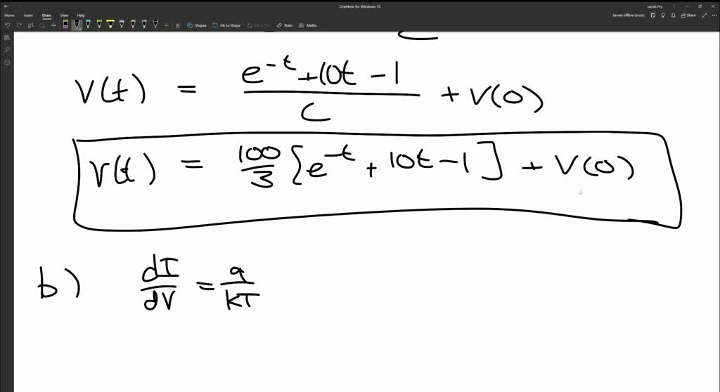 SOLVED: Task 3 a) The current, i, through a capacitor depends on time ...