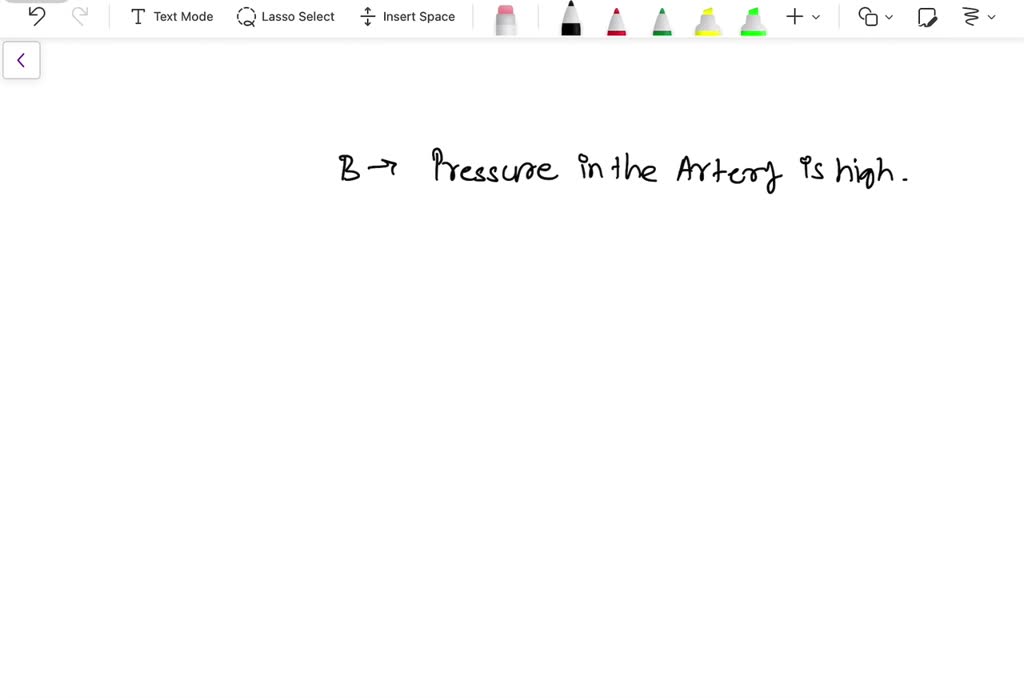 SOLVED 2. Choose the correct statement A) Lumen of the artery is high