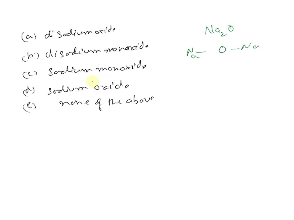 sodium oxide formula