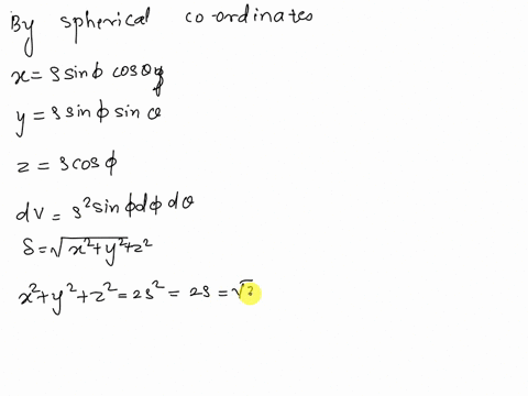 using-triple-integral-in-spherical-coordinates-to-set-up-the-volume-of-the-solid-e-that-lies-above-the-cone-y-and-below-the-sphere-x-y2-check-the-volume-is-08667