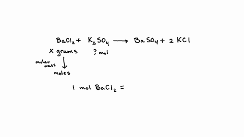 according-to-the-following-reaction-bacl2-aq-k2so4-aq-baso4-s-2kcl-aq-what-would-you-multiply-grams-of-barium-chloride-by-to-convert-to-the-units-moles-of-potassium-sulfate-grams-bacl2-moles-74007