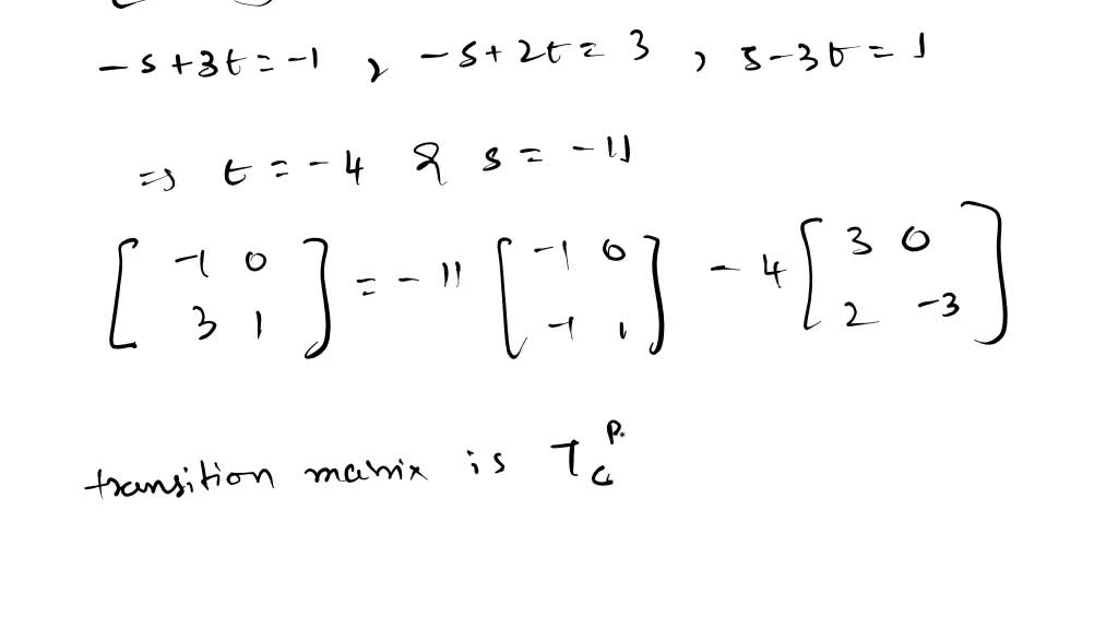 SOLVED point) Consider the ordered bases B = '[4] [2] and c='[4
