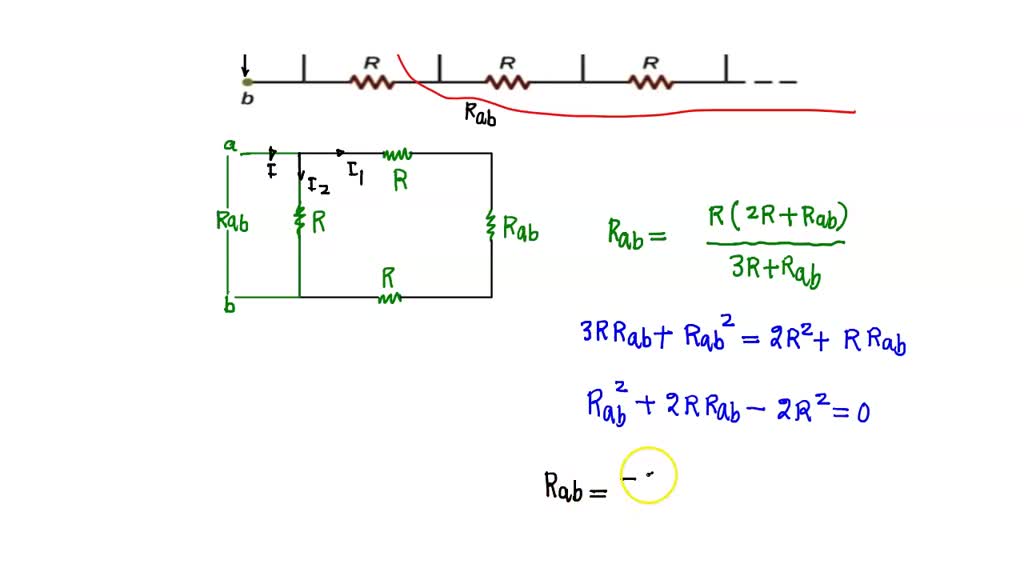SOLVED Consider the infinitely long chain of resistors shown below (a
