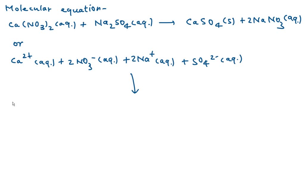 SOLVED: The net ionic equation for the reaction of calcium bromide ...